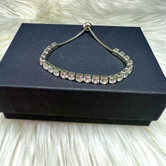 Jewelry - 💎 Adjustable Tennis Bracelet - Sterling Silver with CZ Stones 💎
